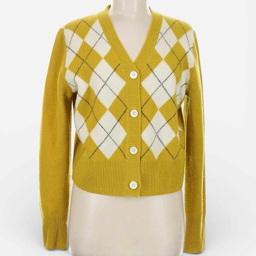 ALEX MILL Bleecker Argyle Cardigan - Picture 2 of 10